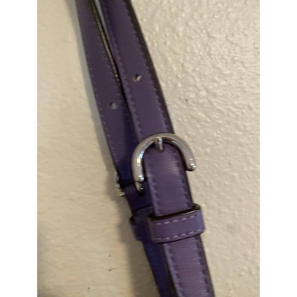 Coach F17725 Lavender Signature East West Tote Bag Leather Trim Silver Hardware - Picture 9 of 16